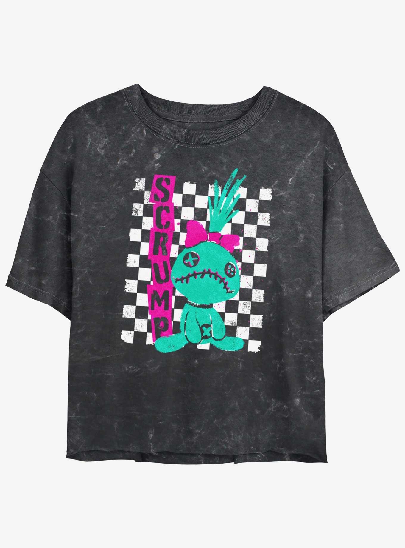 Disney Lilo & Stitch Punk Scrump Girls Mineral Wash Crop T-Shirt, , hi-res