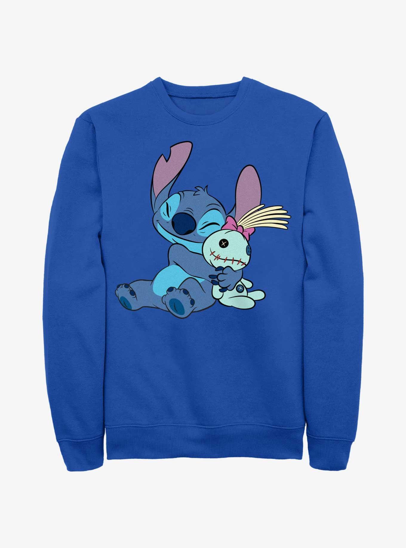 Disney Lilo & Stitch Hugging Scrump Sweatshirt, ROYAL, hi-res