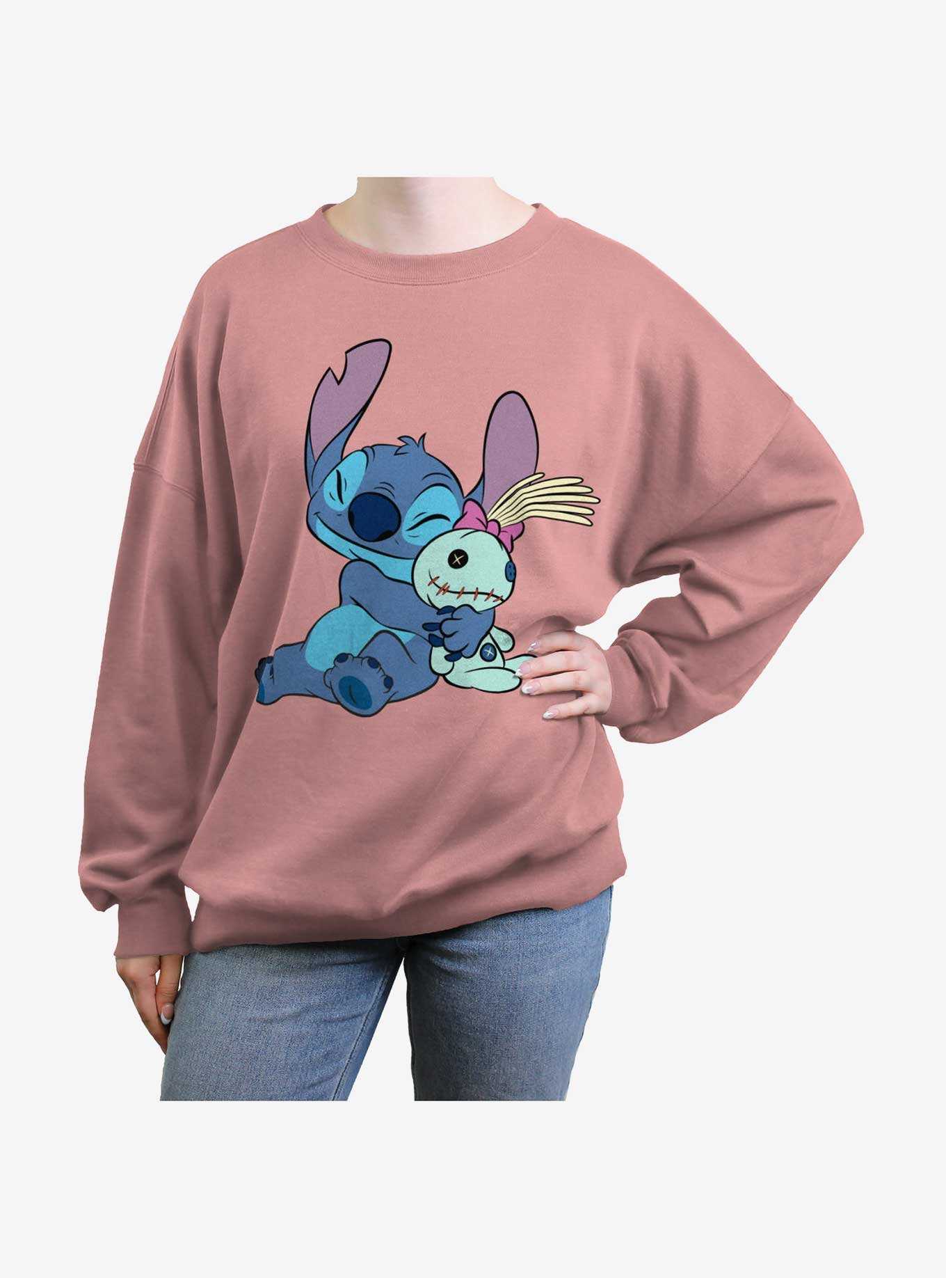 Disney Lilo & Stitch Hugging Scrump Girls Oversized Sweatshirt, , hi-res