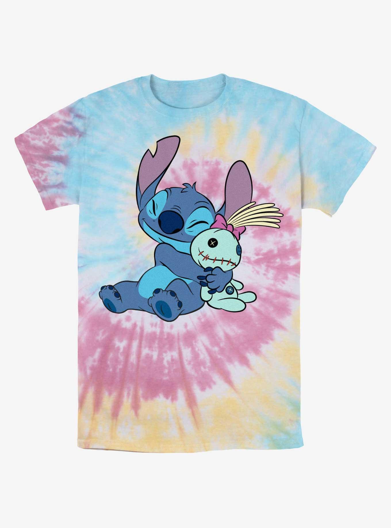 Disney Lilo & Stitch Hugging Scrump Tie-Dye T-Shirt, , hi-res