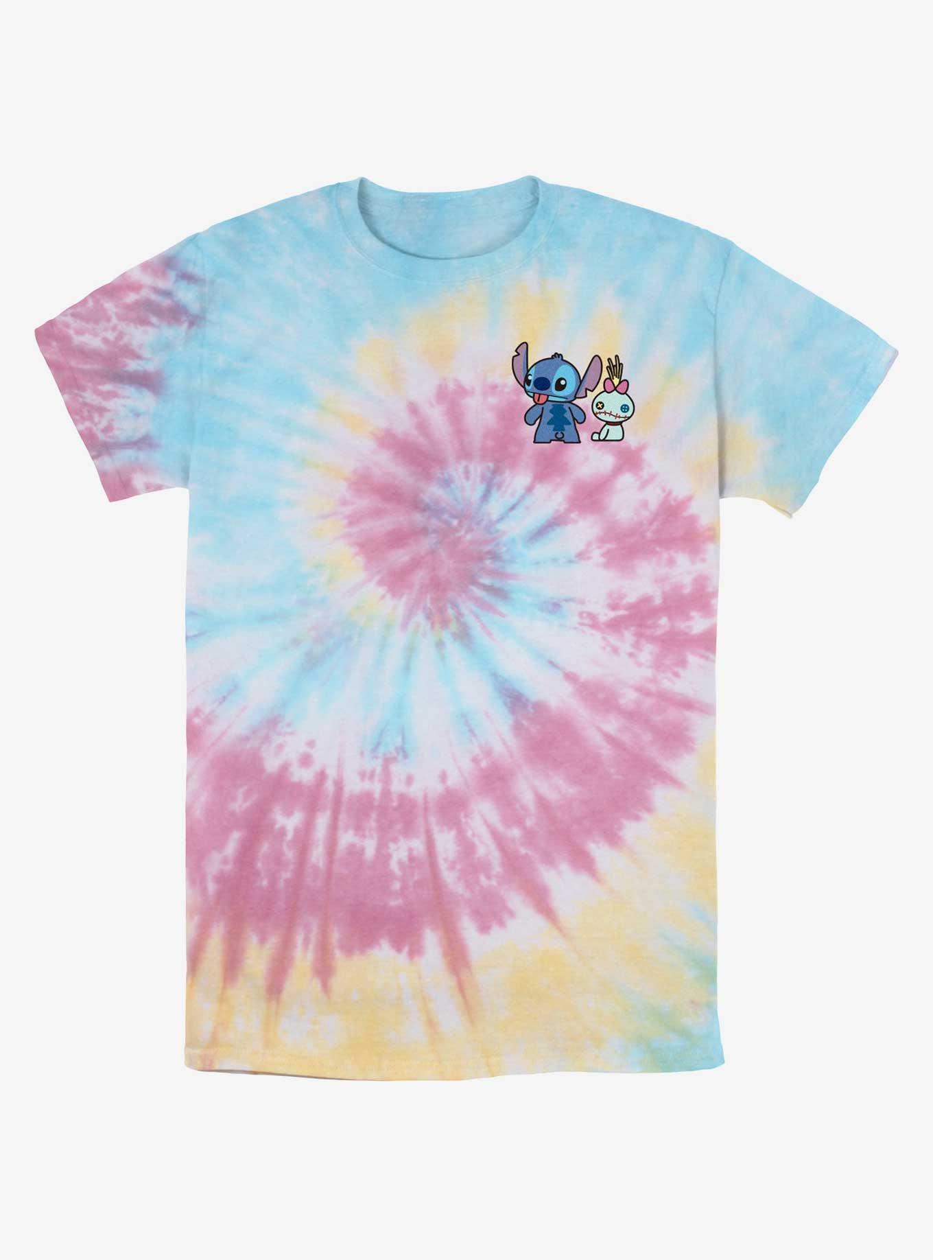 Disney Lilo & Stitch And Lilttle Scrump Pocket Tie-Dye T-Shirt, , hi-res