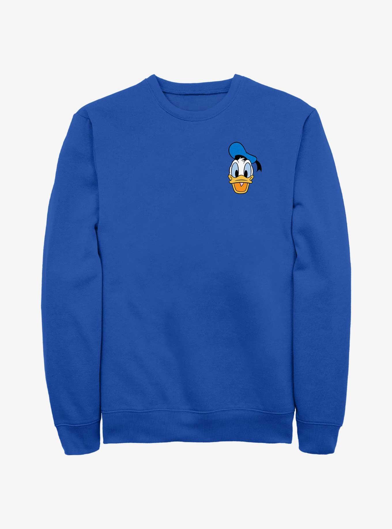 Disney Donald Duck Big Face Donald Pocket Sweatshirt, ROYAL, hi-res