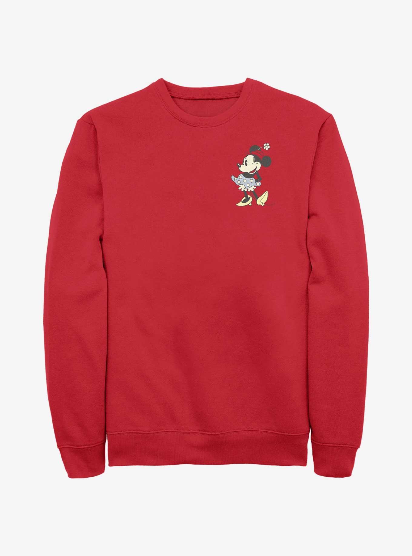 Disney Minnie Mouse Cute Minnie Pocket Sweatshirt, RED, hi-res