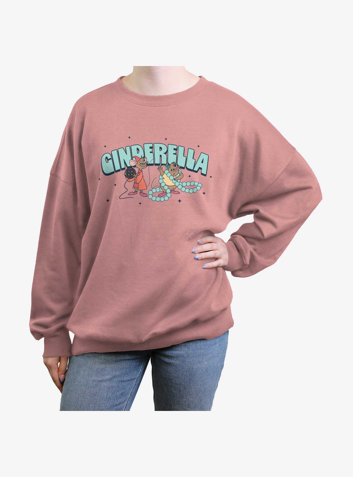 Disney Cinderella Jaq And Gus Girls Oversized Sweatshirt, , hi-res