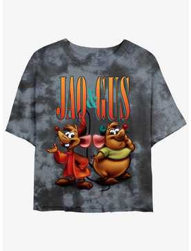 Disney Cinderella Gus And Jaq Pose Girls Tie-Dye Crop T-Shirt, , hi-res