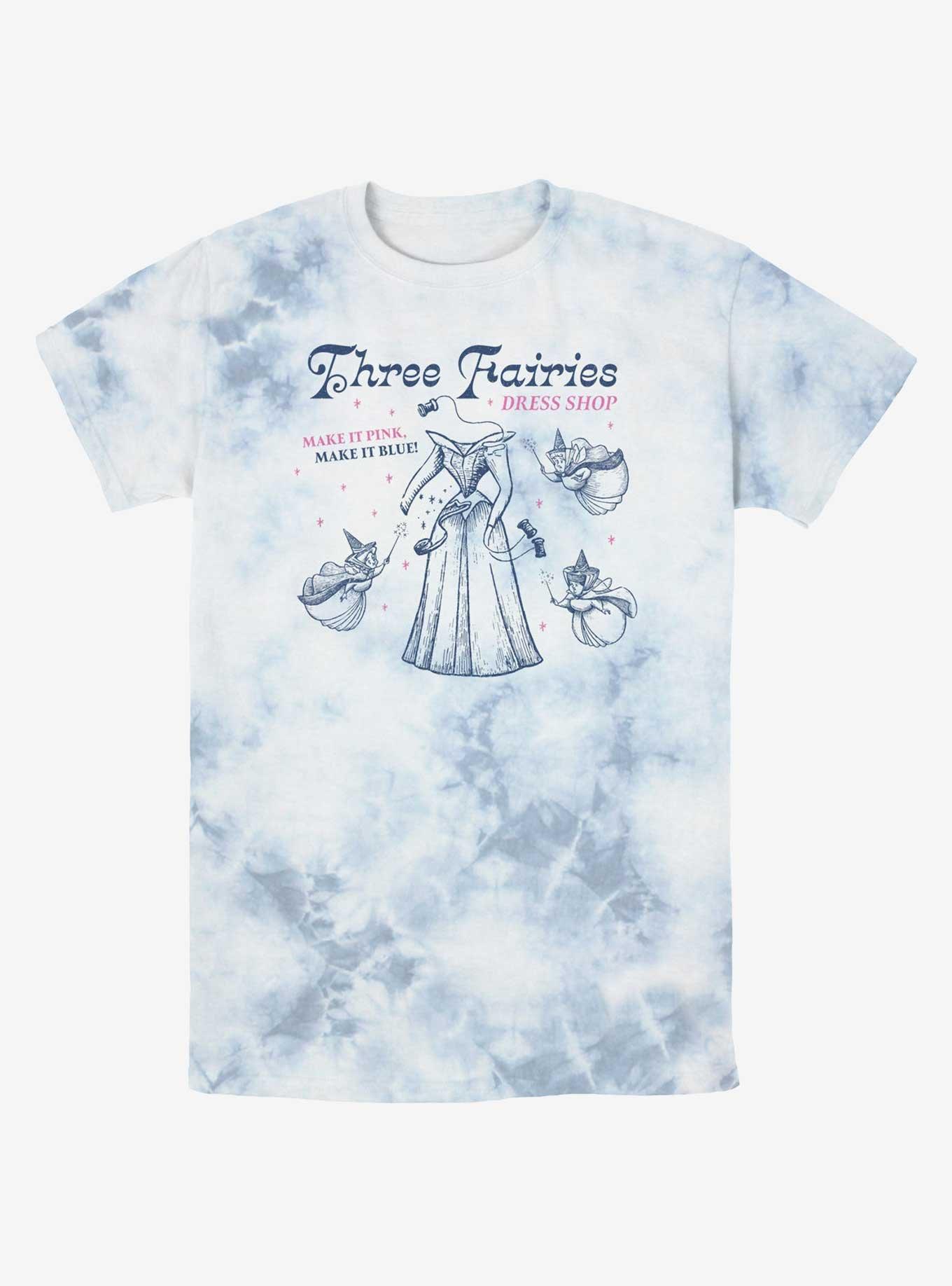 Disney Sleeping Beauty Fairy Dress Shop Tie-Dye T-Shirt, WHITEBLUE, hi-res