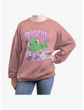 Disney Tangled Flowery Pascal Girls Oversized Sweatshirt, , hi-res