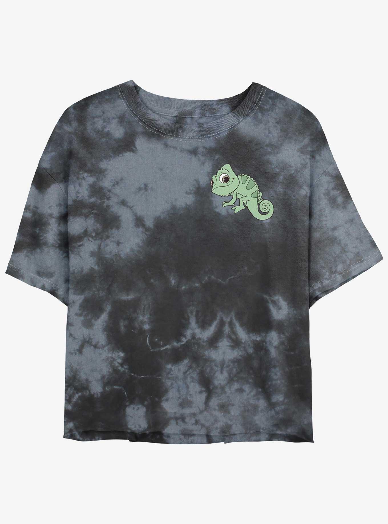 Disney Tangled Pascal Pocket Girls Tie-Dye Crop T-Shirt, , hi-res