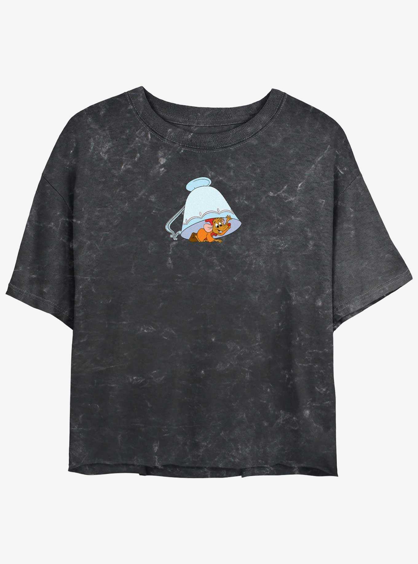 Disney Cinderella Jaq Under The Teacup Girls Mineral Wash Crop T-Shirt, , hi-res