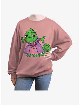 Disney Tangled Pascal On Dress Girls Oversized Sweatshirt, , hi-res