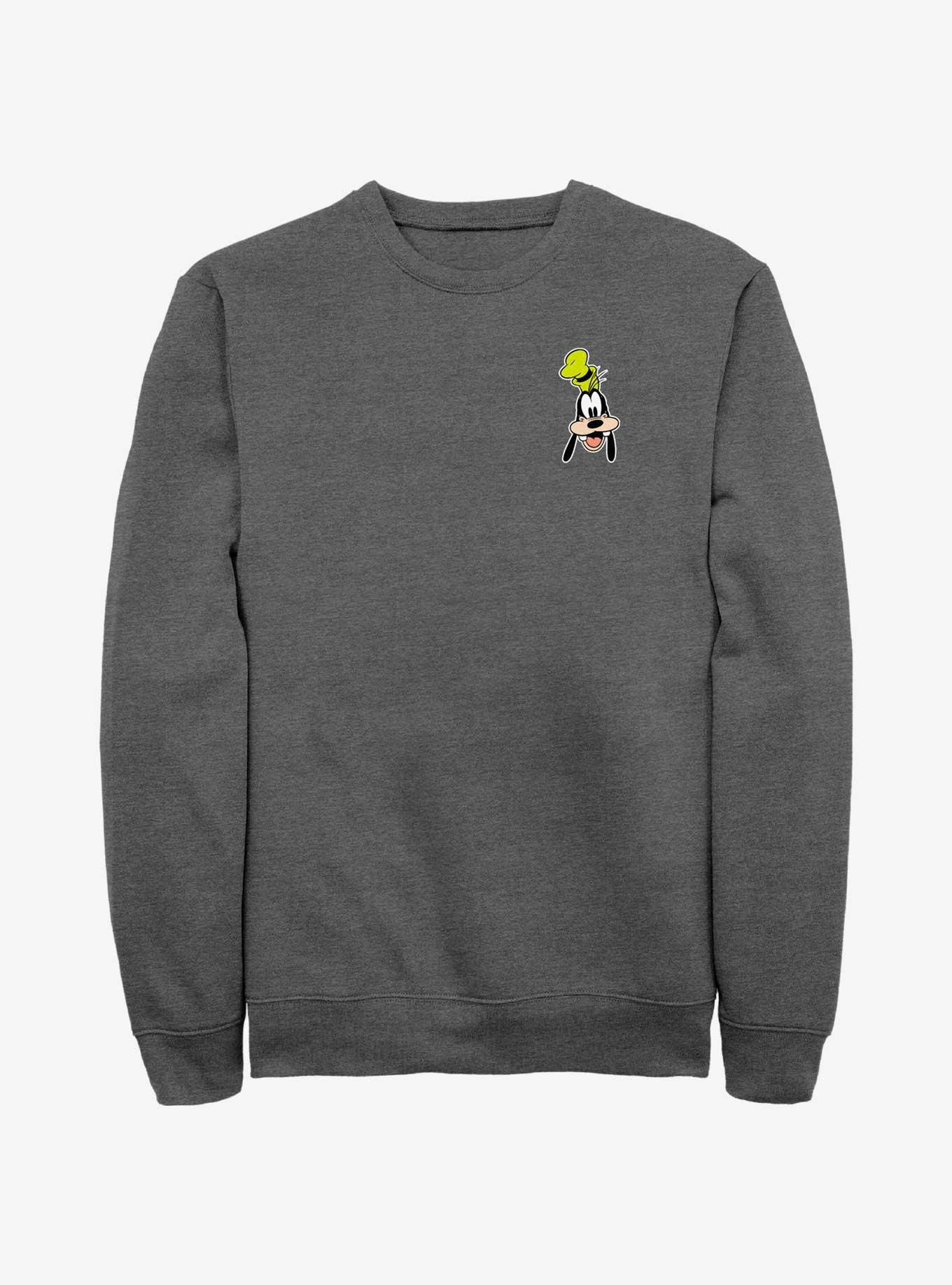 Disney Goofy Big Face Pocket Sweatshirt, CHAR HTR, hi-res