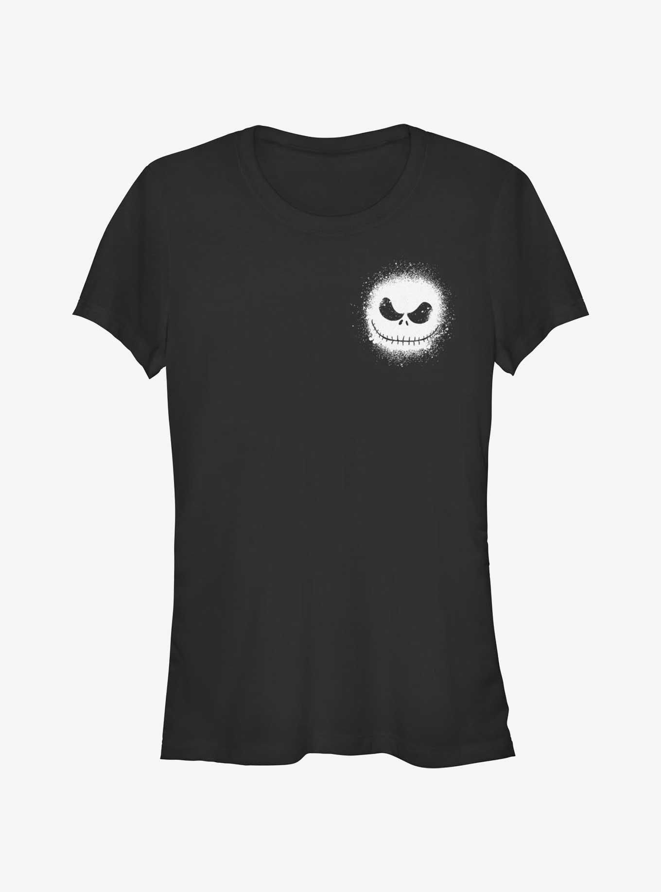 The Nightmare Before Christmas Jack Splatter Pocket Girls T-Shirt, BLACK, hi-res