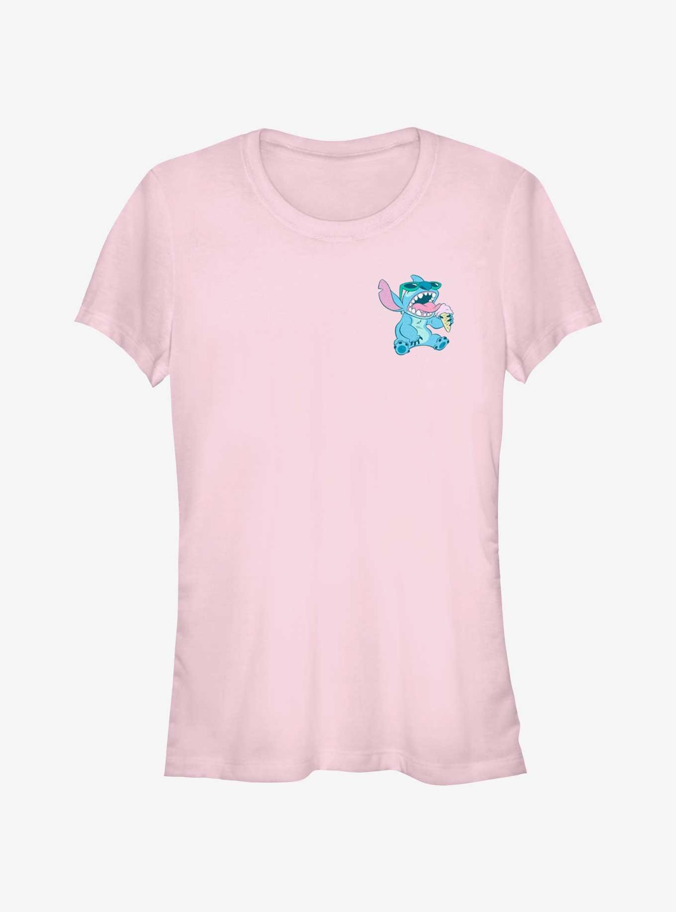 Disney Lilo & Stitch Ice Cream Pocket Girls T-Shirt, LIGHT PINK, hi-res