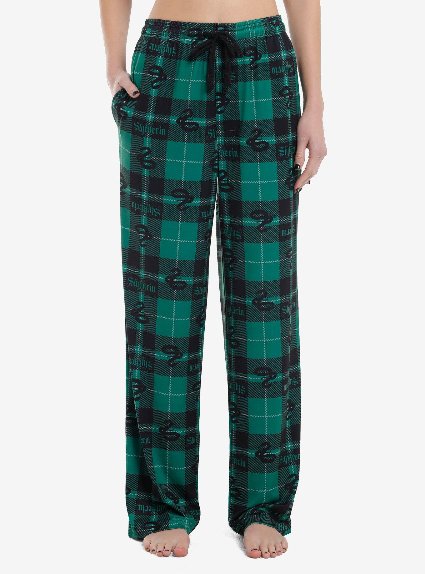 Harry Potter Slytherin Plaid Pajama Pants, , hi-res