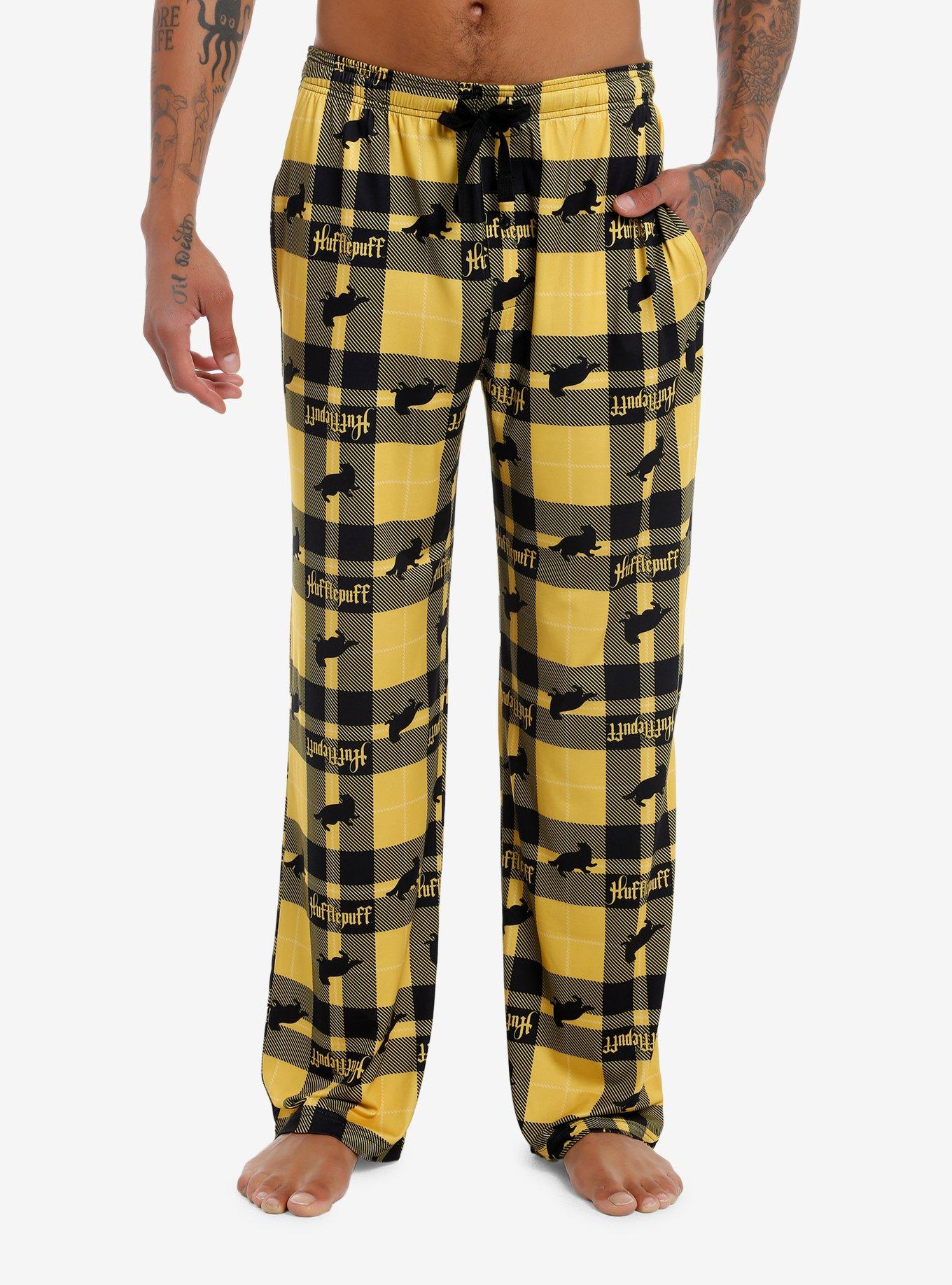 Harry Potter Hufflepuff Plaid Pajama Pants, , hi-res