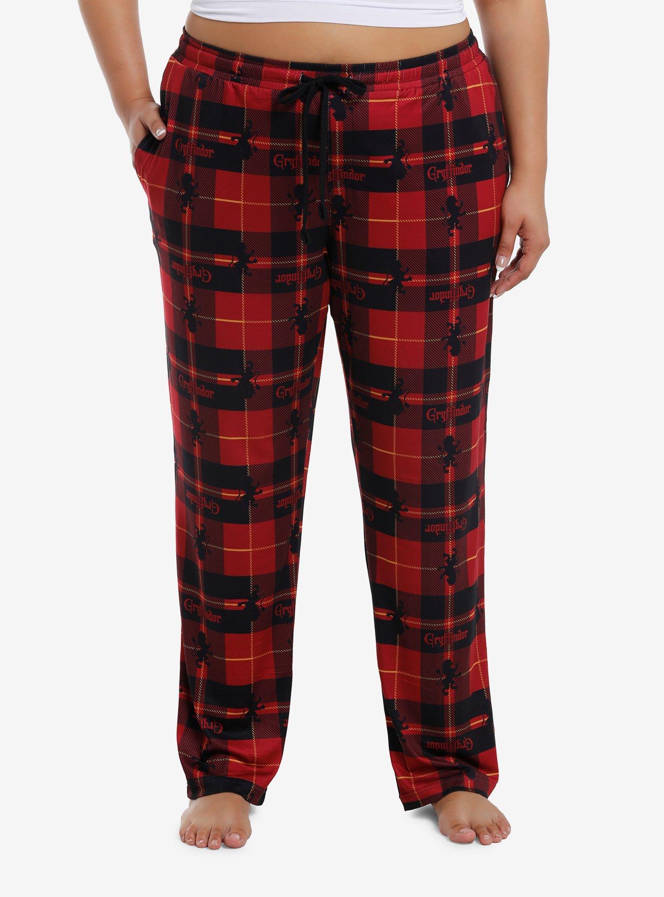 Harry Potter Gryffindor Plaid Pajama Pants Plus Size, , hi-res