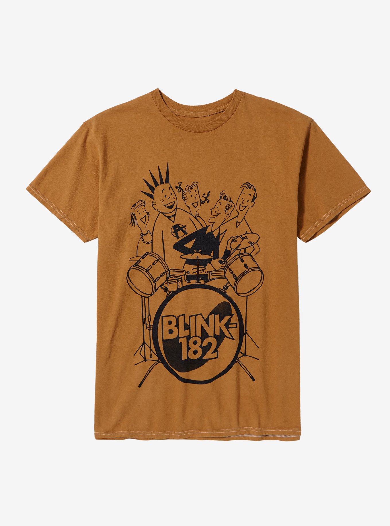 Blink-182 Cartoon Band T-Shirt, MUSTARD, hi-res