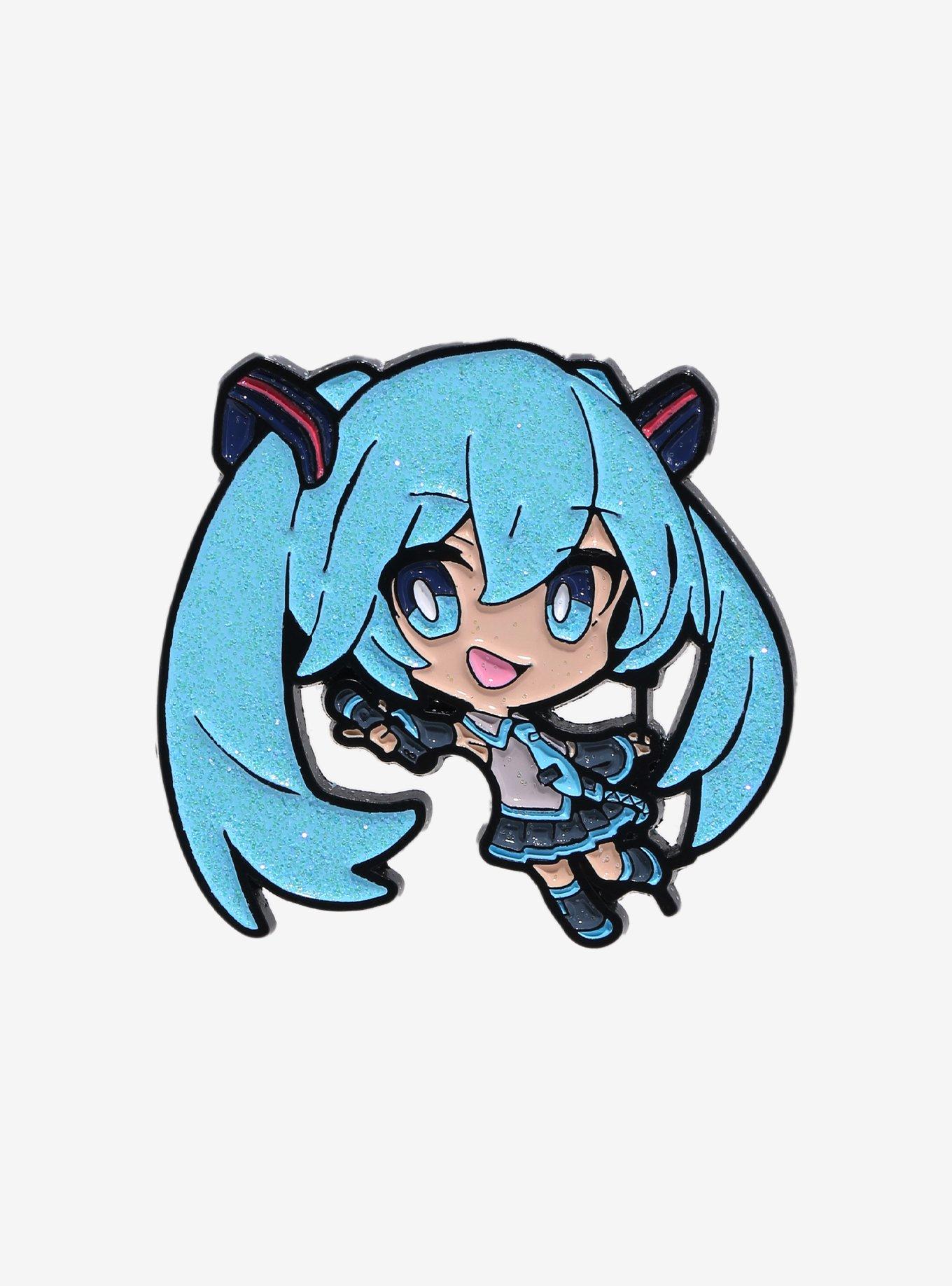 Vocaloid Hatsune Miku Glitter Enamel Pin - BoxLunch Exclusive, , hi-res