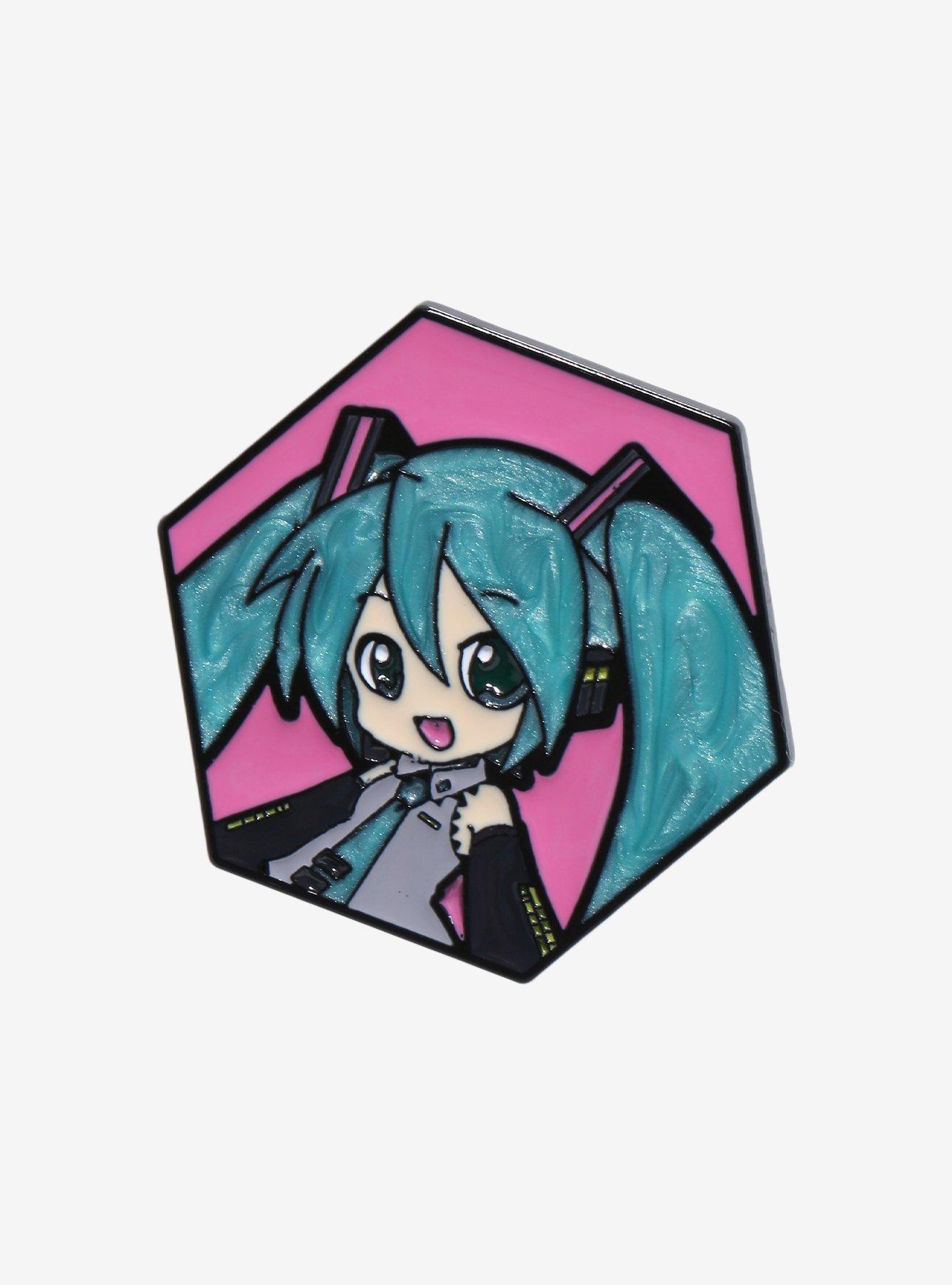 Vocaloid Hatsune Miku Pearlescent Frame Enamel Pin - BoxLunch Exclusive, , hi-res