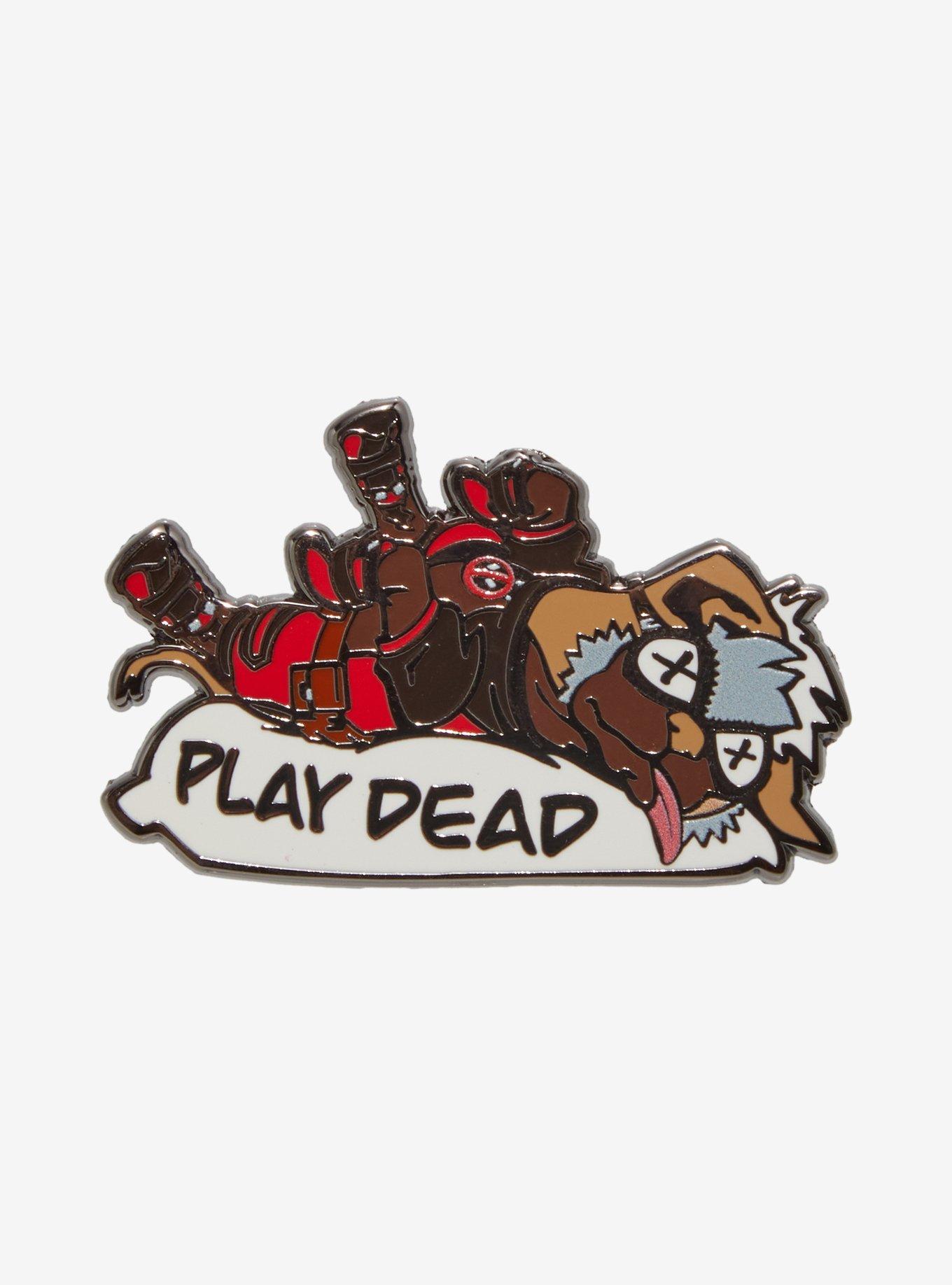 Marvel Deadpool & Wolverine Dogpool Play Dead Enamel Pin, , hi-res