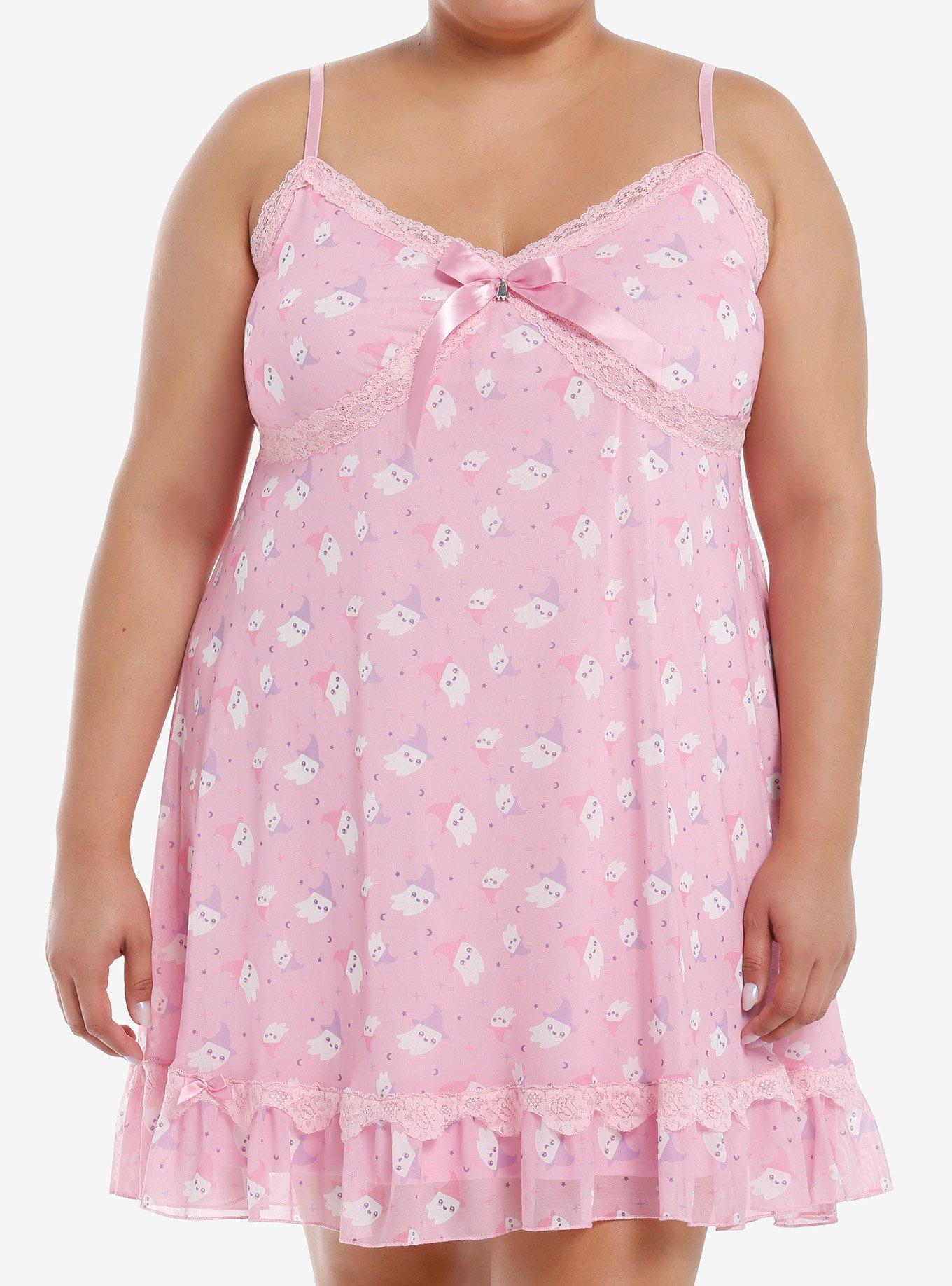 Sweet Society Pink Ghost Cami Dress Plus