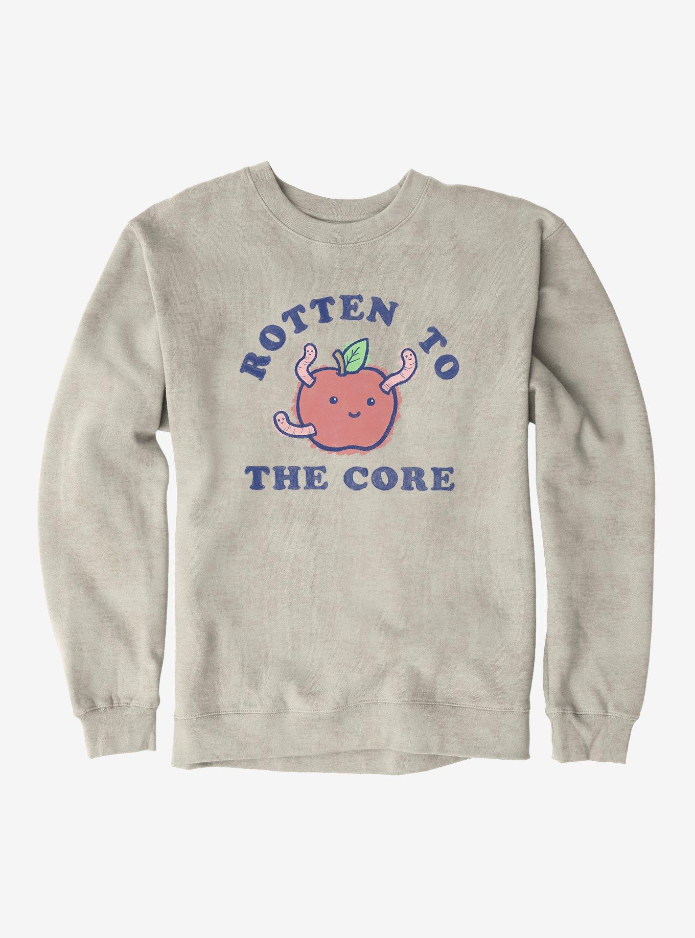 Hot Topic Rotten To The Core Sweatshirt, OATMEAL HEATHER, hi-res