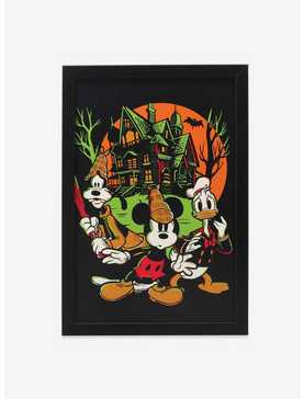 Disney Mickey Mouse & Friends Haunted House Halloween Framed Wood Wall Decor, , hi-res