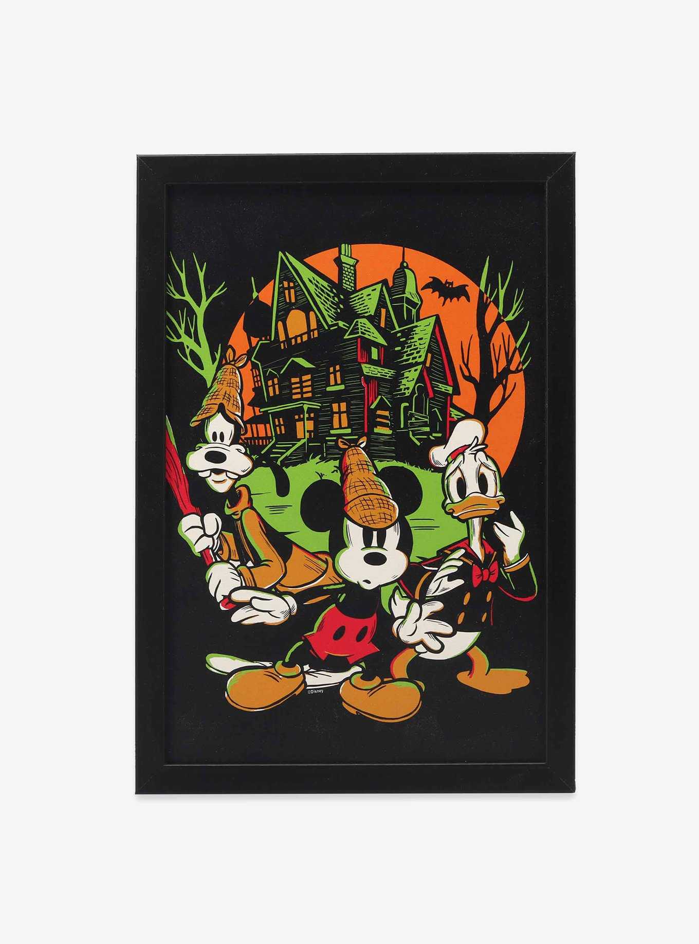 Disney Mickey Mouse & Friends Haunted House Halloween Framed Wood Wall Decor, , hi-res