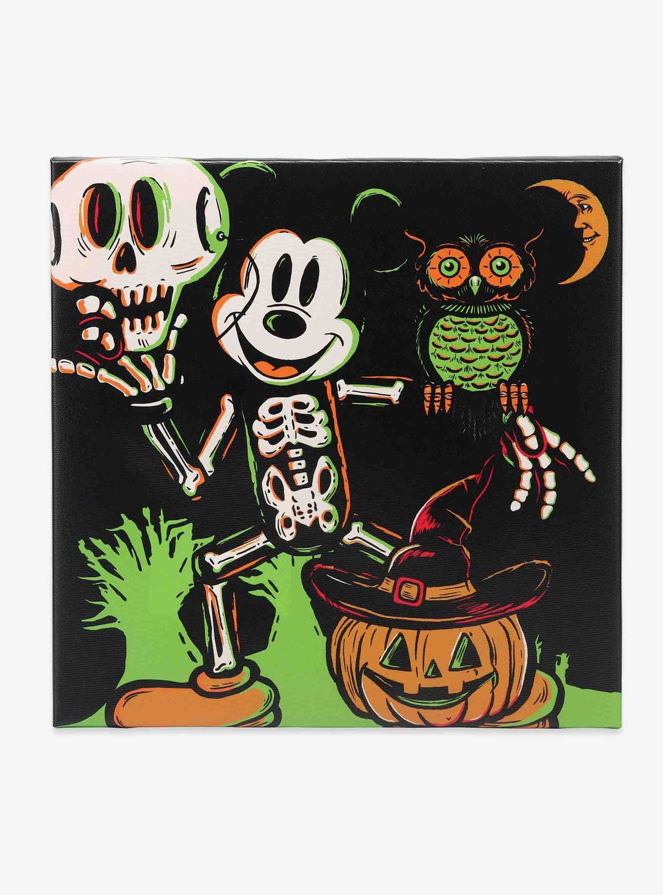 Disney Mickey Mouse Skeleton Halloween Canvas Wall Decor, , hi-res
