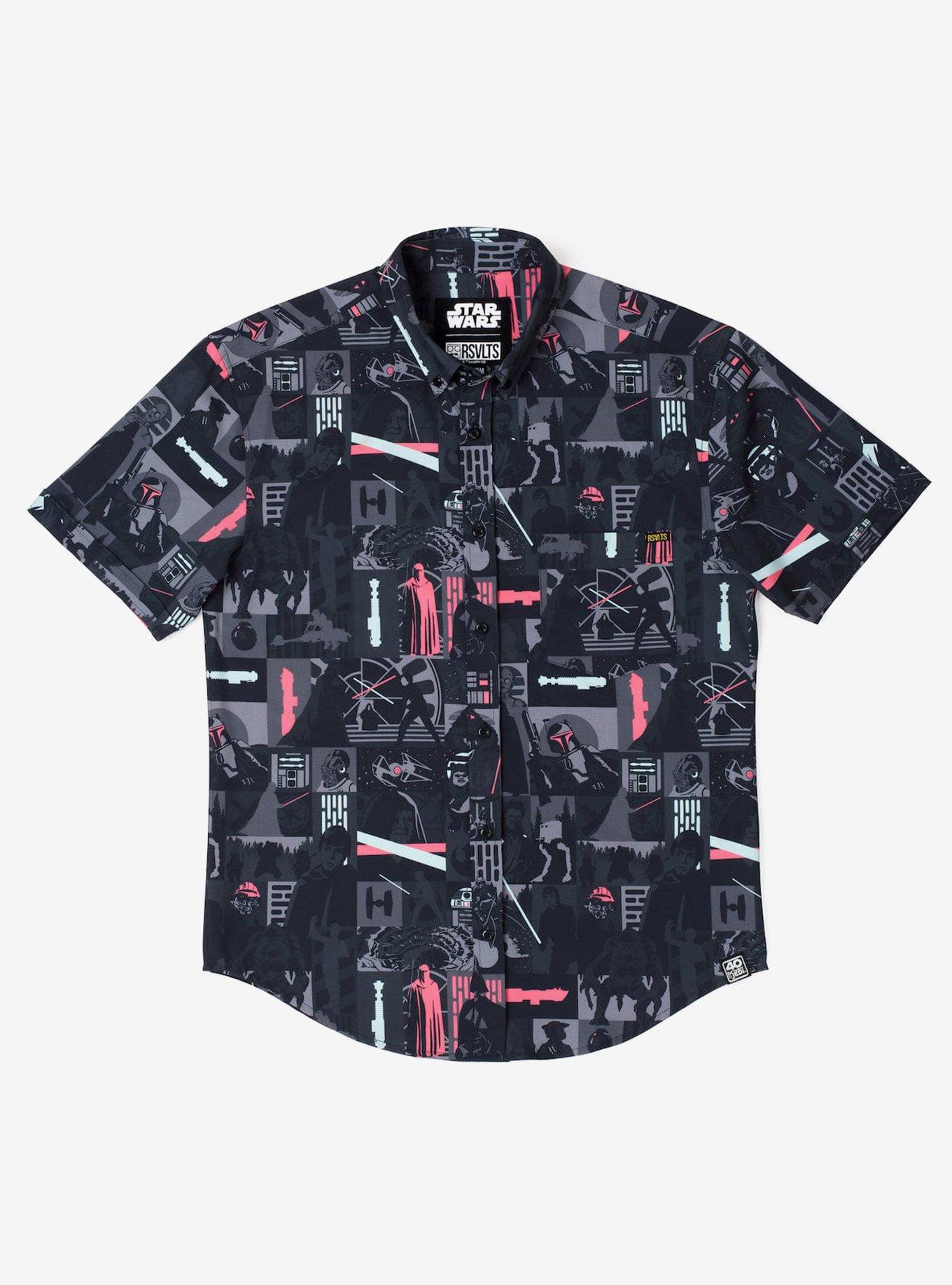 RSVLTS Star Wars "Trilogy's End" Button Up Top, BLACK, hi-res