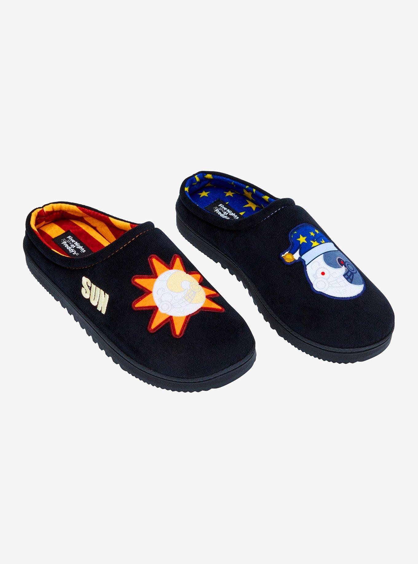 Five Nights At Freddy's Sun & Moon Mismatch Slippers Hot Topic Exclusive, , hi-res