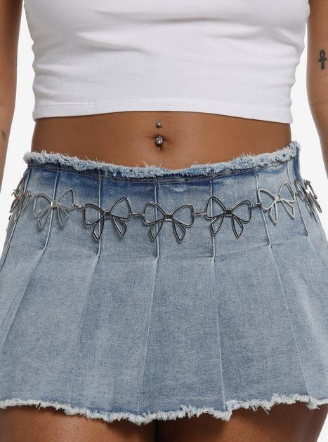Silver Bow Chain Belt | Hot Topic