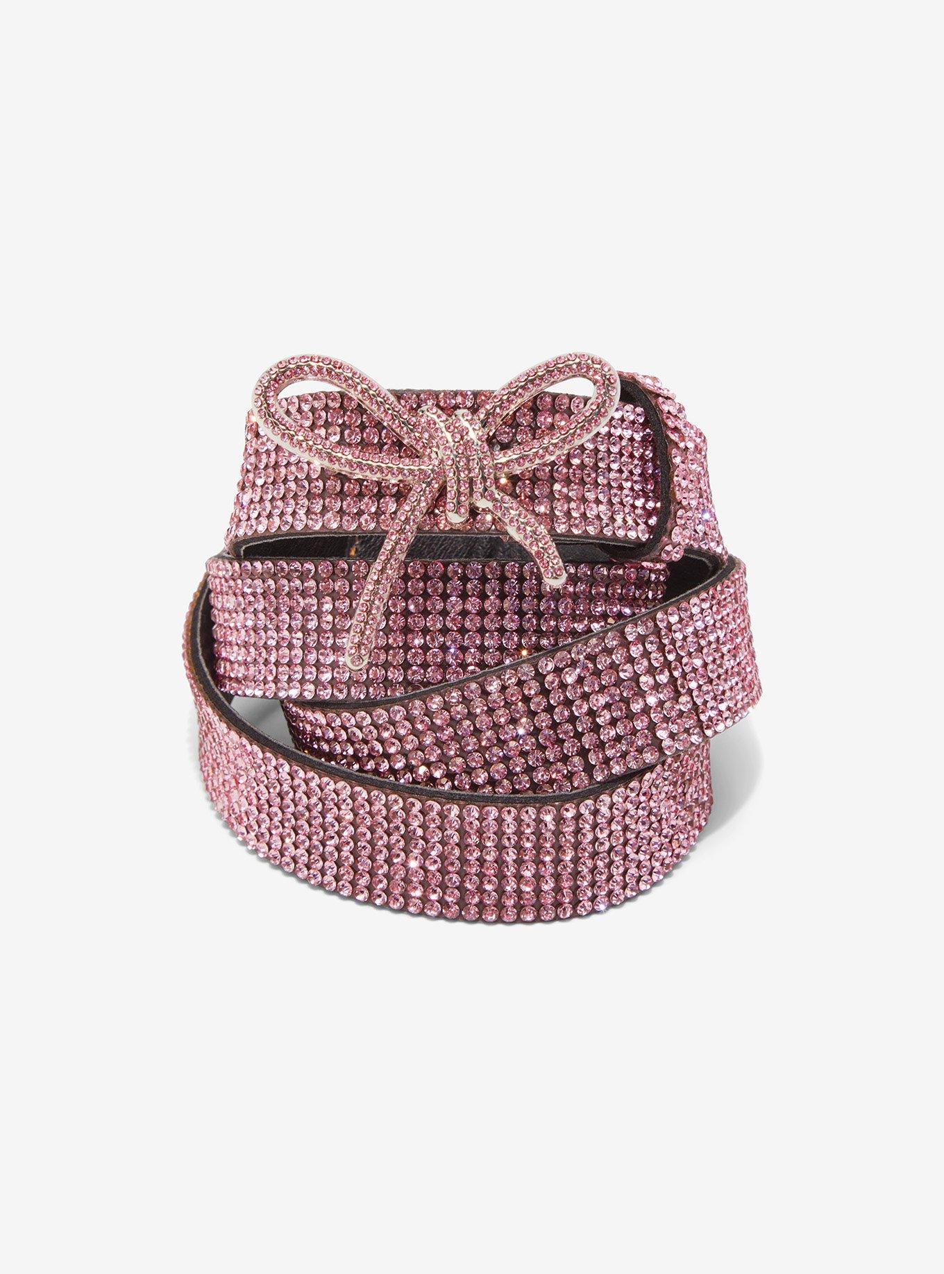 Pink Bow Bling Belt, , hi-res
