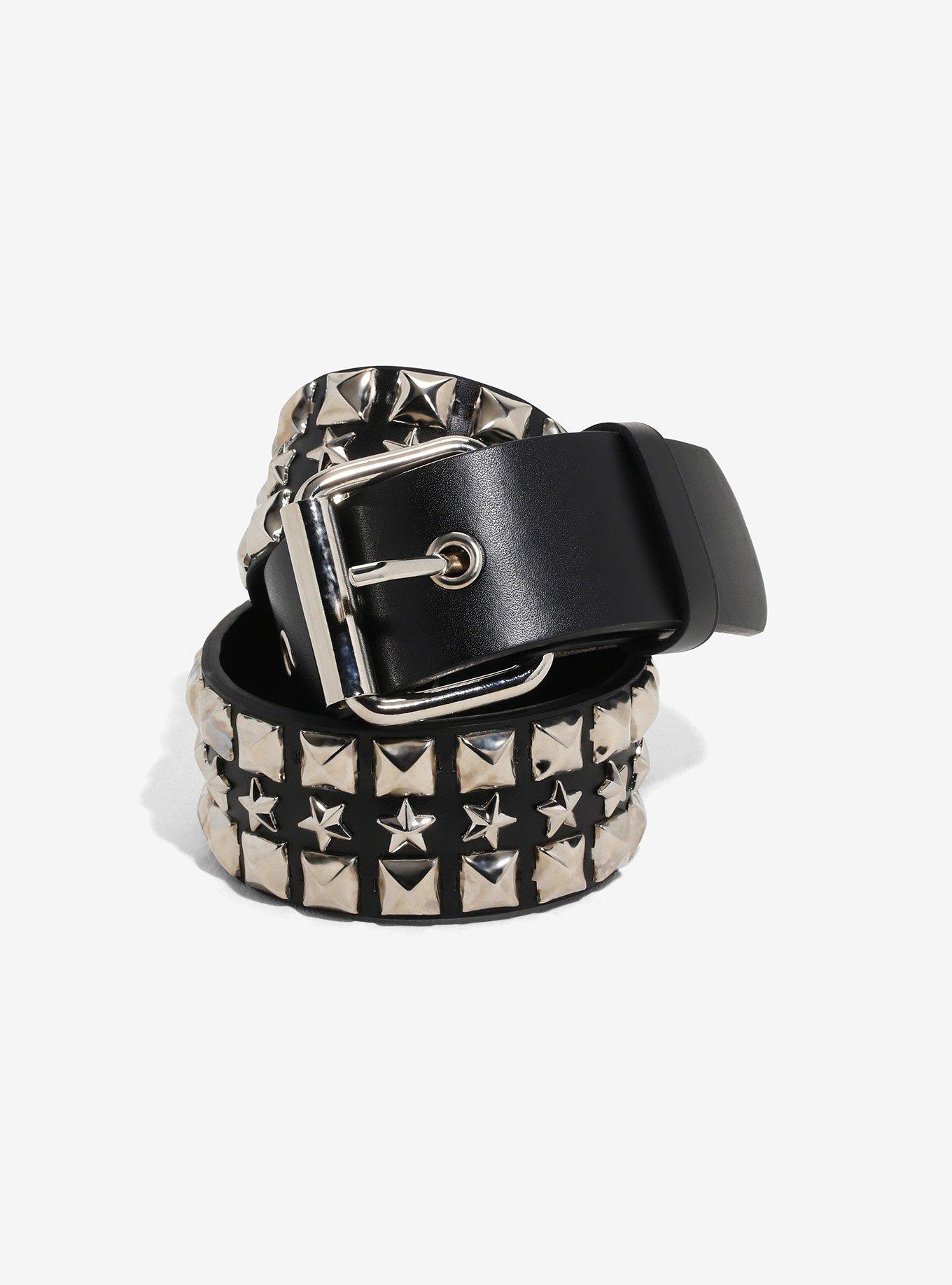 Black Star & Pyramid Stud Belt, , hi-res
