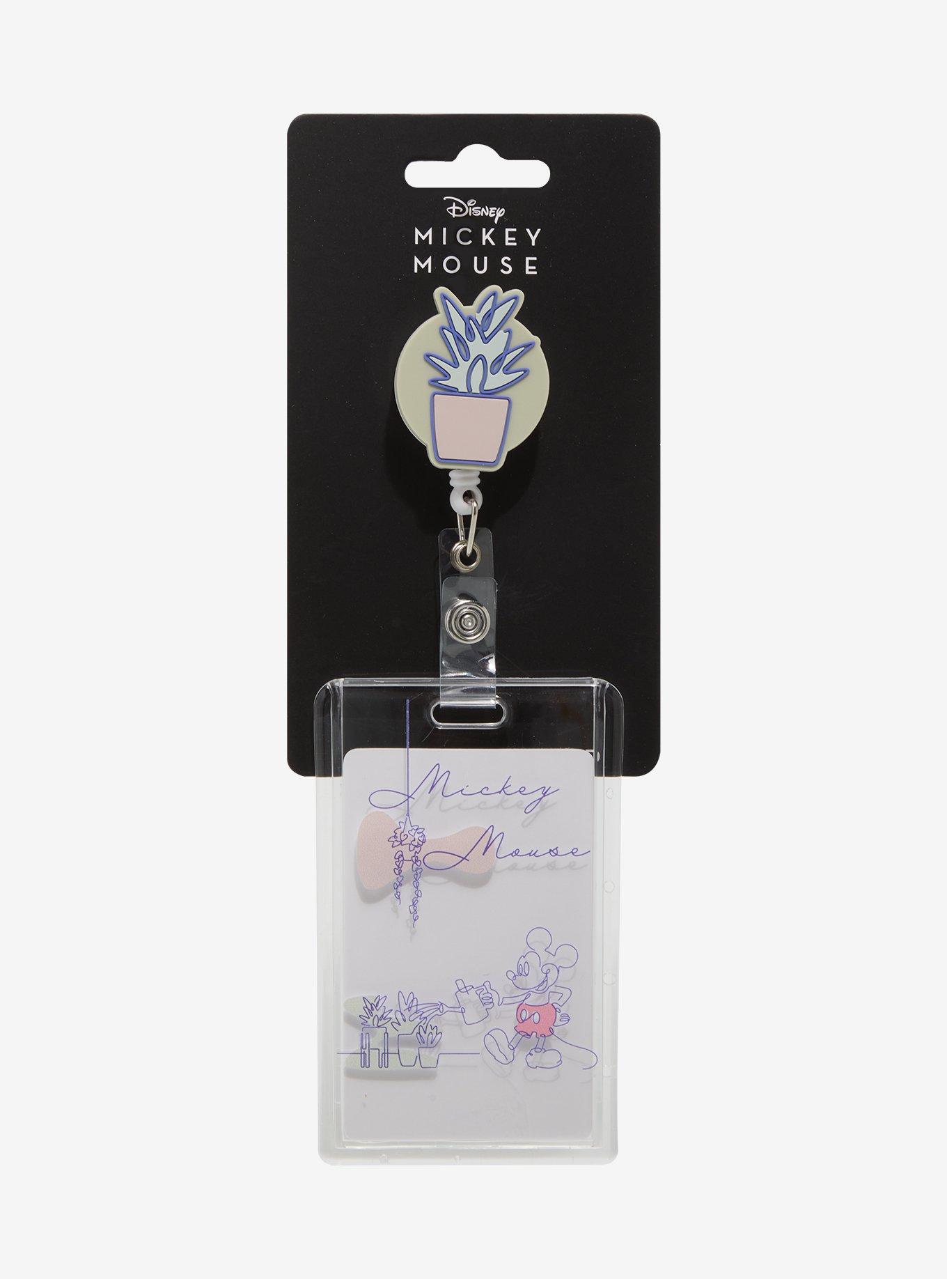 Disney Mickey Mouse Succulent Retractable Lanyard — BoxLunch Exclusive, , hi-res