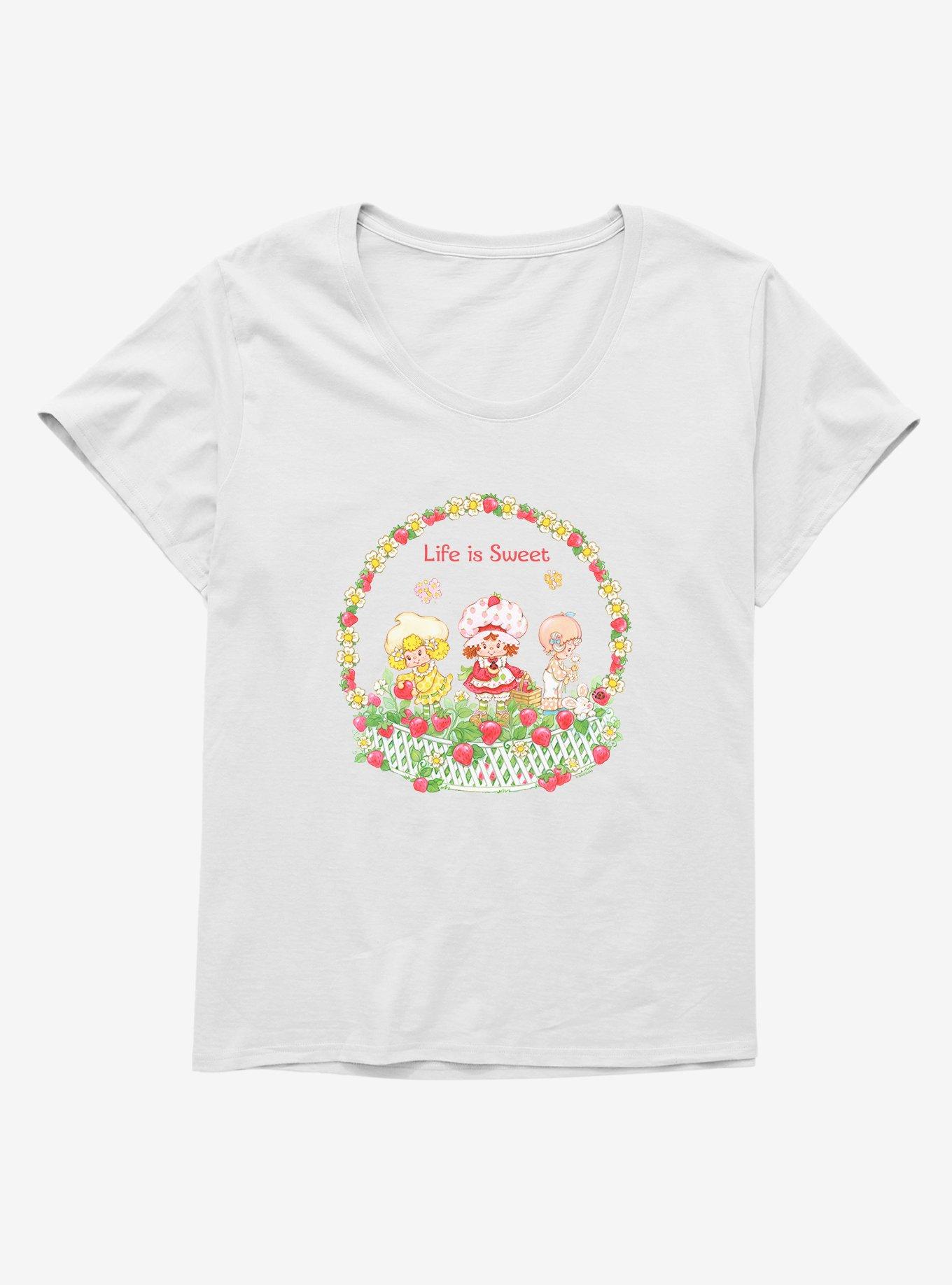 Strawberry Shortcake Life Is Sweet Womens T-Shirt Plus Size, WHITE, hi-res