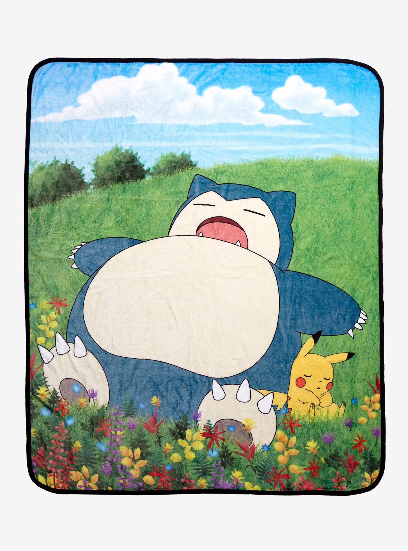 Pokémon Snorlax & Pikachu Sleeping Fleece Throw - BoxLunch Exclusive, , hi-res