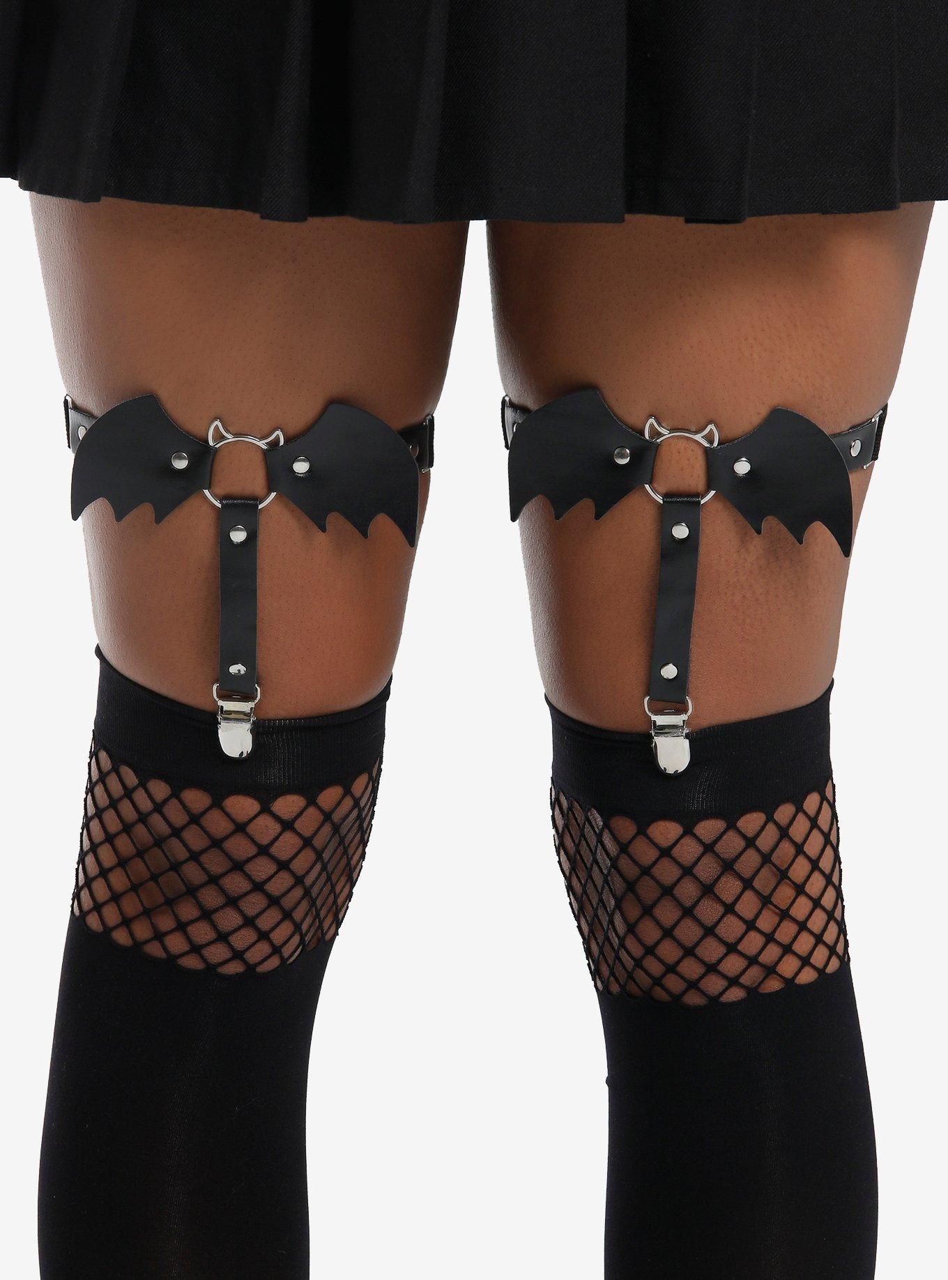 Black Bat Garter Set