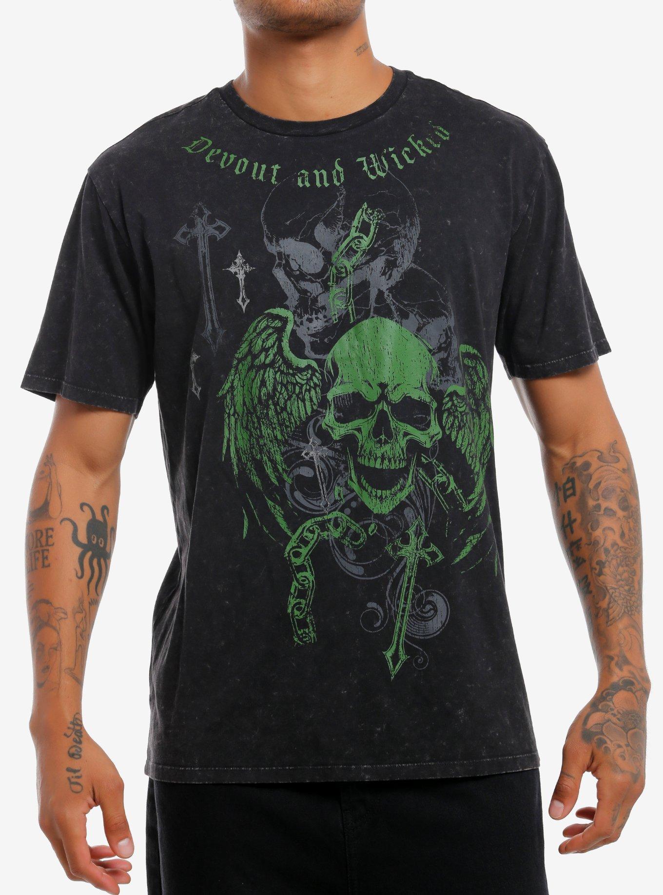 Social Collision Devout & Wicked T-Shirt, BLACK, hi-res