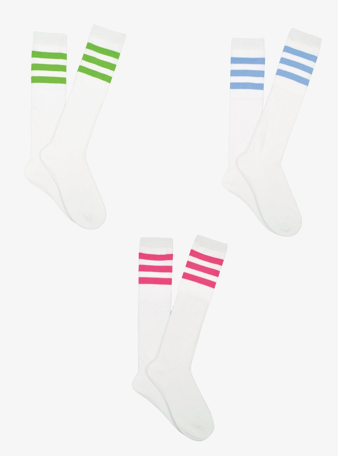 Striped Knee High Socks 3 PK Bundle