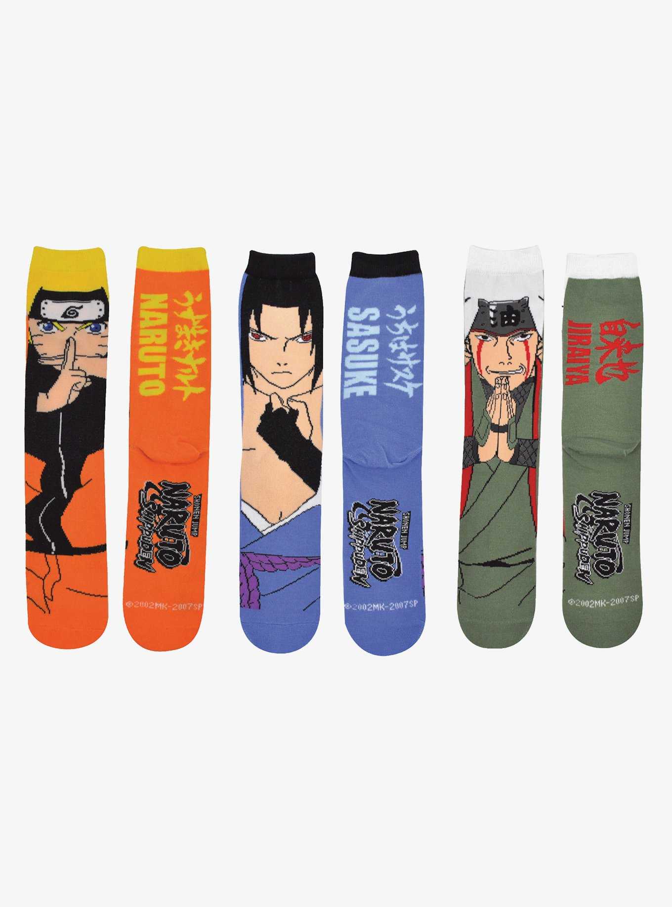 Naruto Shippuden 3 PK Crew Socks Bundle, , hi-res