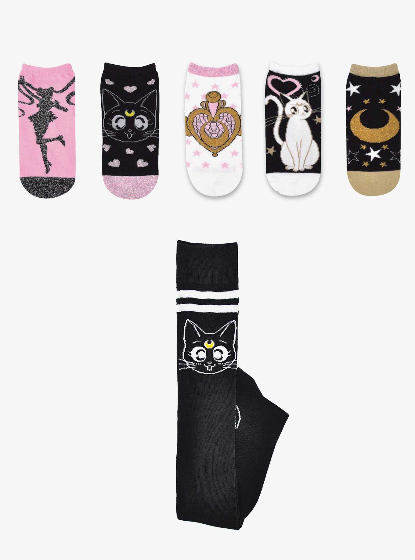Sailor Moon 6PK Socks Bundle, , hi-res