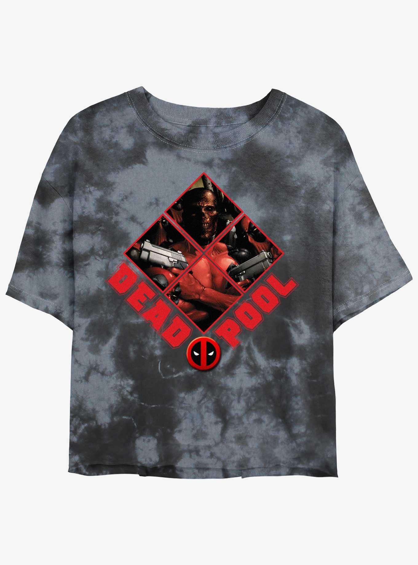 Marvel Deadpool Dead Gang Girls Tie-Dye Crop T-Shirt, , hi-res