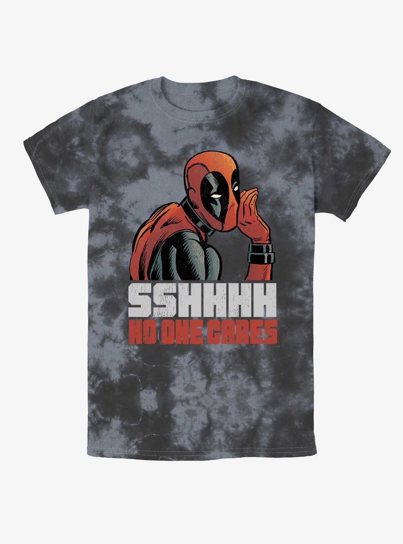 Marvel Deadpool No One Cares Tie-Dye T-Shirt