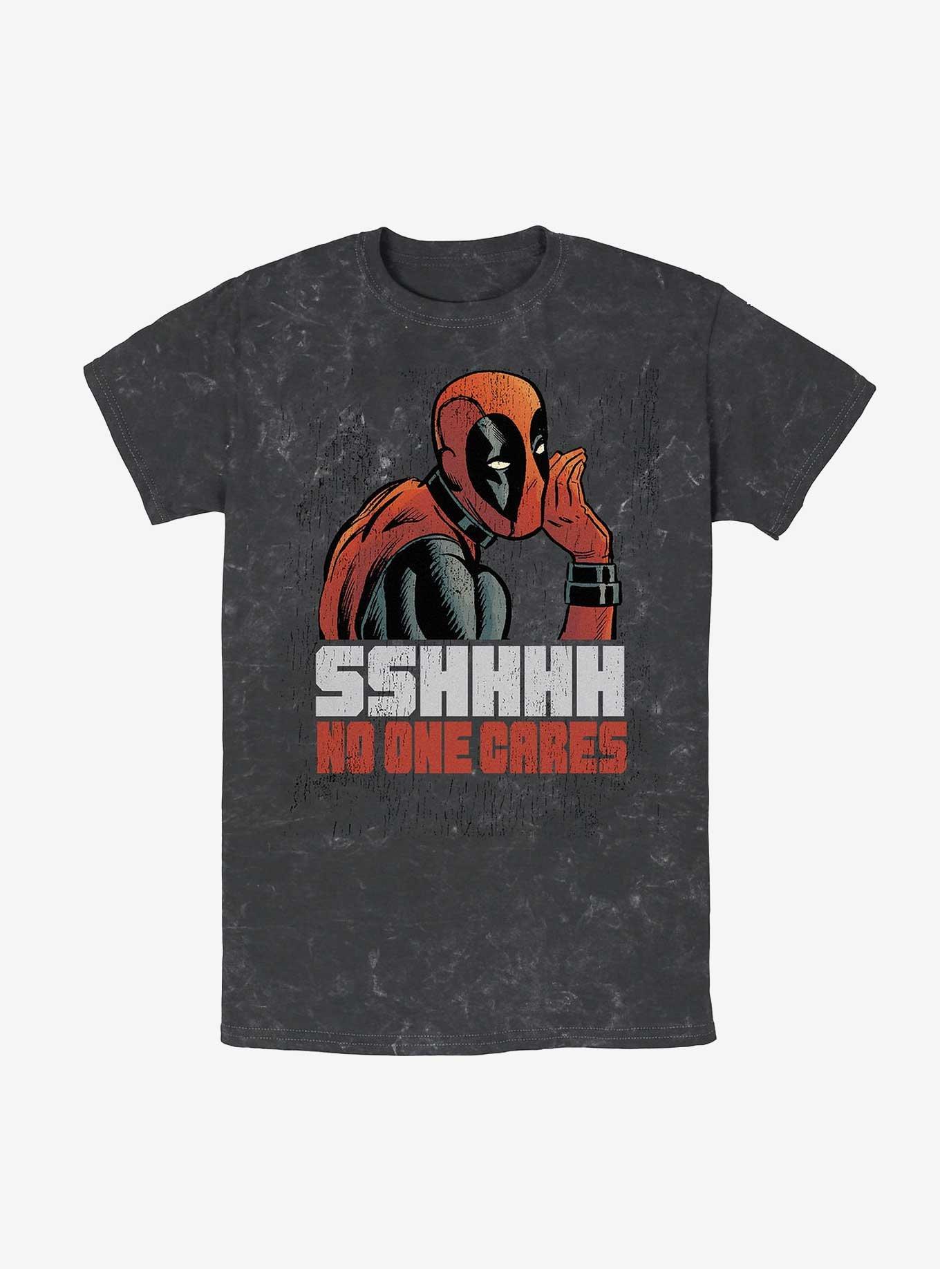 Marvel Deadpool No One Cares Mineral Wash T-Shirt