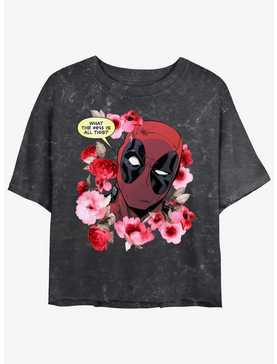 Marvel Deadpool What Is This Girls Mineral Wash Crop T-Shirt, , hi-res