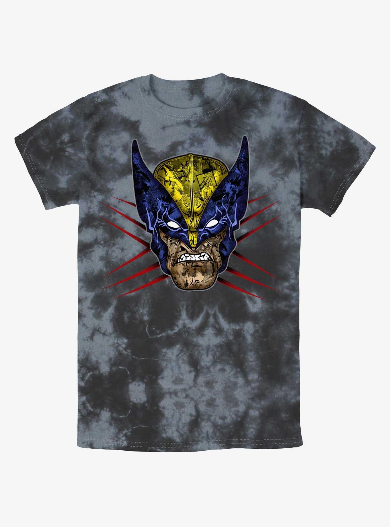 Wolverine Rage Face Tie-Dye T-Shirt, BLKCHAR, hi-res