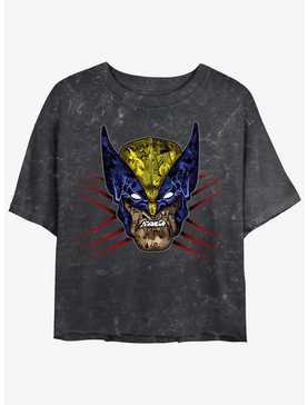 Wolverine Rage Face Girls Mineral Wash Crop T-Shirt, , hi-res