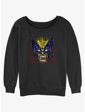 Wolverine Rage Face Girls Slouchy Sweatshirt, , hi-res