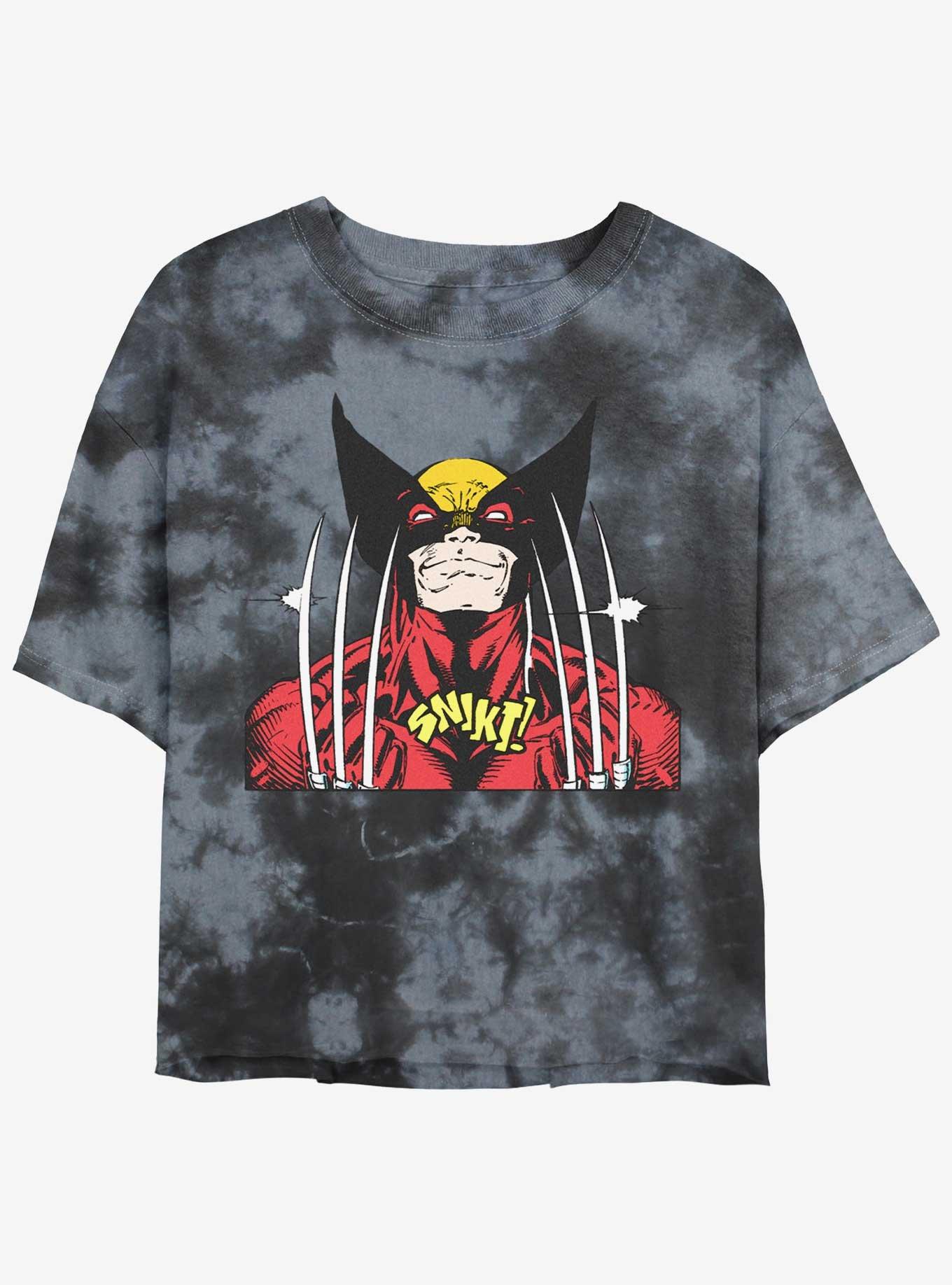 Wolverine Bring The Claws Girls Tie-Dye Crop T-Shirt, , hi-res